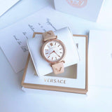 Versace V-Twist White Dial White Leather Strap Watch for Women - VELS00419 Authentic Buy Shop Now