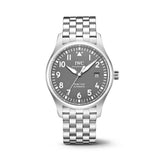 IWC Pilot’s Watch Mark XVIII Black Dial Silver Steel Strap Watch for Men - IW327015 Authentic Buy Shop Now