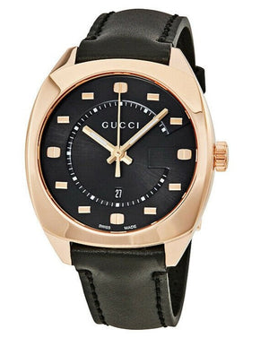 Gucci GG2570 Quartz Black Dial Black Leather Strap Watch For Women - YA142407 Authentic Buy Shop Now
