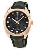 Gucci GG2570 Quartz Black Dial Black Leather Strap Watch For Women - YA142407 Authentic Buy Shop Now