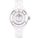 Chanel J12 Diamonds Quartz Ceramic White Dial White Steel Strap Watch for Women - J12 H2422 Authentic Buy Shop Now