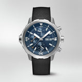 IWC Aquatimer Automatic Chronograph 44mm Blue Dial Black Rubber Strap Watch for Men - IW376805 Authentic Buy Shop Now
