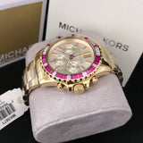 Michael Kors Everest Chronograph Gold Dial Gold Steel Strap Watch for Women - MK5871 Authentic Buy Shop Now