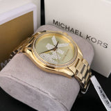 Michael Kors Bradshaw Quartz Gold Dial Gold Steel Strap Watch For Women - MK6555 Authentic Buy Shop Now