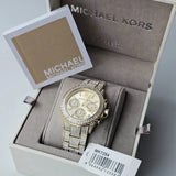 Michael Kors Everest Chronograph Crystals Gold Dial Gold Steel Strap Watch For Women - MK7254 Authentic Buy Shop Now