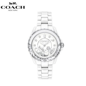 Coach Preston White Dial White Steel Strap Watch for Women - 14503464 Authentic Buy Shop Now