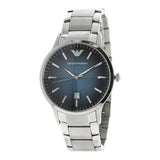 Emporio Armani Renato Blue Dial Silver Steel Strap Watch For Men - AR2472 Authentic Buy Shop Now