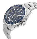 Tag Heuer Aquaracer Blue Dial SIlver Steel Strap Watch for Men - CAY111B.BA0927 Authentic Buy Shop Now