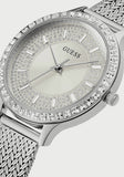 Guess Soiree Diamonds Silver Dial Silver Mesh Bracelet Watch for Women - GW0402L1 Authentic Buy Shop Now