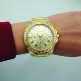 Guess Zeus Diamonds Gold Dial Gold Steel Strap Watch for Men - GW0209G2 Authentic Buy Shop Now