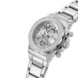 Guess Fusion Chronograph Crystals Silver Dial Silver Steel Strap Watch For Women - GW0552L1 Authentic Buy Shop Now