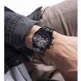 Guess Continental Chronograph Black Dial Black Mesh Strap Watch For Men - GW0582G3 Authentic Buy Shop Now