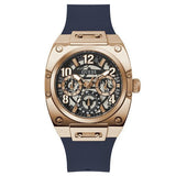 Guess Prodigy Multifunction Navy Blue Dial Blue Silicone Strap Watch For Men - GW0569G3 Authentic Buy Shop Now