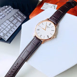 Tissot Tradition 5.5 White Dial Brown Leather Strap Watch for Men - T063.409.36.018.00 Authentic Buy Shop Now