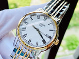 Tissot T Classic Carson Quartz White Dial Two Tone Steel Strap Watch for Men - T085.410.22.013.00 Authentic Buy Shop Now