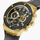 Guess Poseidon Chronograph Black Dial Black Silicone Strap Watch For Men - GW0425G1 Authentic Buy Shop Now