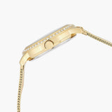 Guess Chelsea Crystals Mother of Pearl White Dial Gold Mesh Bracelet Watch For Women - W0647L7 Authentic Buy Shop Now
