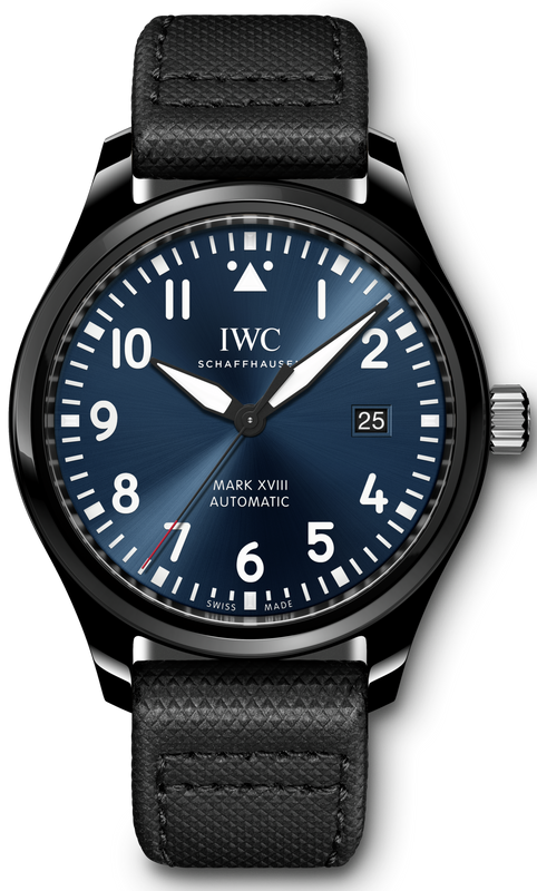 IWC Pilot’s Watch Mark XVIII Edition “Laureus Sport for Good Foundation" Blue Dial Black Nylon Strap Watch for Men - IW324703 Authentic Buy Shop Now