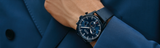 Hugo Boss Pioneer Quartz Blue Dial Blue Leather Strap Watch For Men - 1513711 Authentic Buy Shop Now