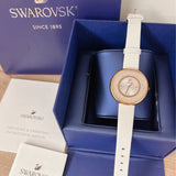 Swarovski Crystalline Pure White Dial White Leather Strap Watch for Women - 5376083 Authentic Buy Shop Now
