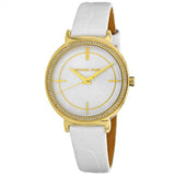 Michael Kors Cinthia Mother of Pearl Dial White Leather Strap Watch for Women - MK2662 Authentic Buy Shop Now