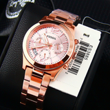 Fossil Boyfriend Multifunction Rose Gold Dial Rose Gold Steel Strap Watch for Women - ES3885 Authentic Buy Shop Now
