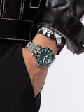 Versace Greca Sport Quartz Green Dial Silver Steel Strap Watch For Men - VEZ300421 Authentic Buy Shop Now