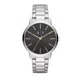 Armani Exchange Cayde Analog Black Dial Silver Steel Strap Watch For Men - AX2700 Authentic Buy Shop Now