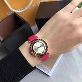 Michael Kors Averi Gold Dial Pink Leather Strap Watch for Women - MK2525 Authentic Buy Shop Now