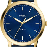 Fossil The Minimalist 3H Analog Blue Dial Blue Leather Strap Watch for Men - FS5789 Authentic Buy Shop Now
