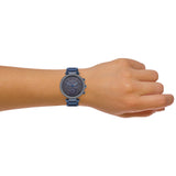 Michael Kors Parker Chronograph Blue Dial Blue Steel Strap Watch For Women - MK6418 Authentic Buy Shop Now