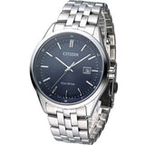 Citizen Eco Drive Blue Dial Silver Steel Strap Watch For Men - BM7250-56L Authentic Buy Shop Now
