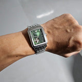 Emporio Armani Meccanico Automatic Green Dial Silver Steel Strap Watch For Men - AR60067 Authentic Buy Shop Now
