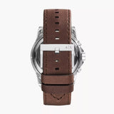 Armani Exchange Hampton Chronograph White Dial Brown Leather Strap Watch For Men - AX2187 Authentic Buy Shop Now