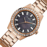 Guess Sparkler Diamonds Black Dial Rose Gold Steel Strap Watch for Women - GW0111L3 Authentic Buy Shop Now