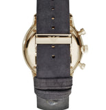 Emporio Armani Gianni Beige Dial Grey Leather Strap Watch For Men - AR0386 Authentic Buy Shop Now