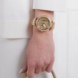 Michael Kors Parker Analog Crystals Gold Dial Gold Steel Strap Watch For Women - MK7283 Authentic Buy Shop Now