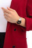 Michael Kors Runway Quartz Black Dial Gold Steel Strap Watch For Women - MK6682 Authentic Buy Shop Now