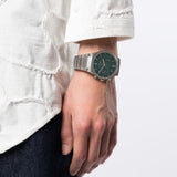 Salvatore Ferragamo Sapphire Chrono Green Dial Silver Steel Strap Watch for Men - SFME00421 Authentic Buy Shop Now