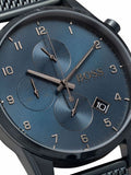 Hugo Boss Skymaster Chronograph Blue Dial Blue Mesh Bracelet Watch for Men - 1513836 Authentic Buy Shop Now