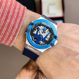 Maserati Potenza Automatic Skeleton Dial Blue Rubber Strap Watch For Men - R8821108035 Authentic Buy Shop Now
