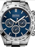 Hugo Boss Ikon Blue Dial Silver Steel Strap Watch for Men - 1512963 Authentic Buy Shop Now