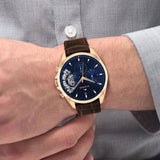 Tommy Hilfiger Deacan Blue Dial Brown Leather Strap Watch for Men - 1791549 Authentic Buy Shop Now