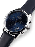 Hugo Boss Time One Blue Dial Black Leather Strap Watch for Men - 1513431 Authentic Buy Shop Now