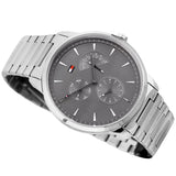 Tommy Hilfiger Brad Chronograph Quartz Grey Dial Silver Steel Strap Watch For Men - 1710385 Authentic Buy Shop Now