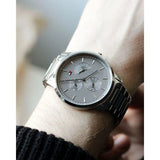 Tommy Hilfiger Brad Chronograph Quartz Grey Dial Silver Steel Strap Watch For Men - 1710385 Authentic Buy Shop Now