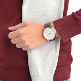 Tommy Hilfiger Brad Chronograph White Dial Brown Leather Strap Watch For Men - 1710389 Authentic Buy Shop Now