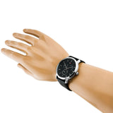Tommy Hilfiger Brad Chronograph Black Dial Black Leather Strap Watch For Men - 1710391 Authentic Buy Shop Now