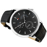 Tommy Hilfiger Brad Chronograph Black Dial Black Leather Strap Watch For Men - 1710391 Authentic Buy Shop Now