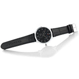 Tommy Hilfiger Brad Chronograph Black Dial Black Leather Strap Watch For Men - 1710391 Authentic Buy Shop Now